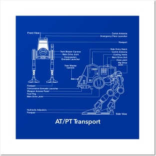 Small Imperial Walker Blueprints Posters and Art